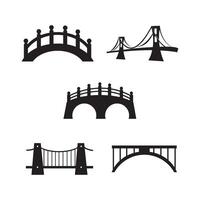 puente icono logo vector diseño modelo