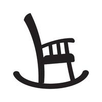 rocking chair icon logo vector design template