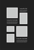 Pictures or photos frame collage. comics page grid layout abstract photo frames and digital photo wall template vector