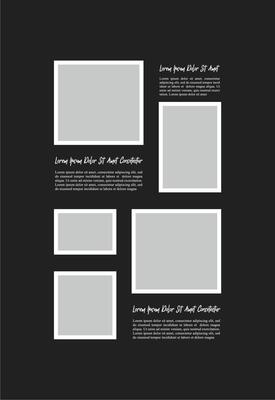 Pictures or photos frame collage. comics page grid layout abstract photo frames and digital photo wall template