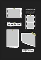 Pictures or photos frame collage. comics page grid layout abstract photo frames and digital photo wall template vector