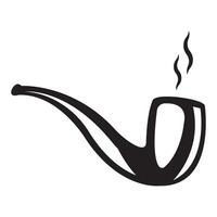 smoking pipe icon logo vector design template