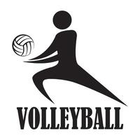 volley ball icon logo vector design template