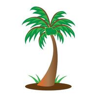 plantilla de diseño de vector de logotipo de icono de árbol de coco