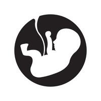 fetus icon logo vector design template