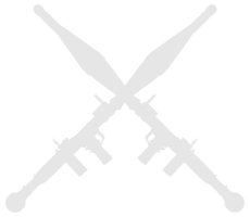 silhouette de le bazooka ou fusée lanceur arme, aussi connu comme fusée propulsé grenade ou RPG, plat style, pouvez utilisation pour art illustration, pictogramme, site Internet, infographie ou graphique conception élément png