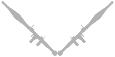 silhouette de le bazooka ou fusée lanceur arme, aussi connu comme fusée propulsé grenade ou RPG, plat style, pouvez utilisation pour art illustration, pictogramme, site Internet, infographie ou graphique conception élément png