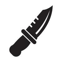 cuchillo icono logo vector diseño modelo