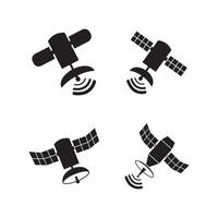 satellite icon logo vector design template