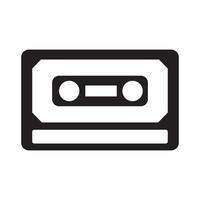 tape cassette icon logo vector design template