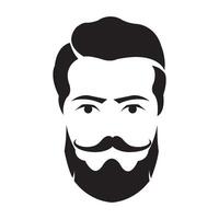 man's face icon logo vector design template