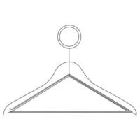 ropa percha continuo soltero línea contorno vector Arte dibujo y sencillo uno línea percha minimalista diseño