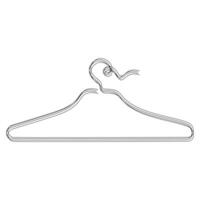 clothes hanger continuous single line outline vector art drawing and simple one line hanger minimalist design