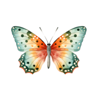 ai generiert lebendig Aquarell Schmetterling, ein zart Wiedergabe von der Natur Anmut. png