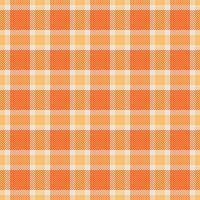 despojado textura textil tartán, orden vector tartán controlar. diwali antecedentes modelo sin costura tela en naranja y blanco colores.