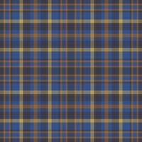 Plaid seamless pattern in blue. Check fabric texture. Vector textile print.