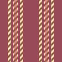 Formal lines background vector, 1970s pattern seamless fabric. Part textile vertical texture stripe in red and yellow colors. vector
