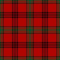 Plaid seamless pattern in red. Check fabric texture. Vector textile print.