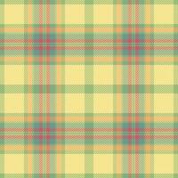 Kitchen seamless vector textile, yuletide texture pattern tartan. Geometric plaid background check fabric in yellow and green colors.