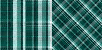 Check texture pattern of tartan plaid fabric with a vector textile background seamless. Set in cold colors for creative uses of ornamental silk tape.