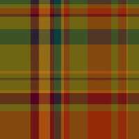 Detailed pattern texture fabric, comfortable background textile vector. Coloured seamless plaid tartan check in orange and yellow colors. vector