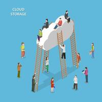 Cloud Storage Isometric Vector Concept