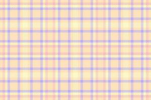Scrapbooking pattern textile texture, mosaic plaid vector seamless. Straight background fabric tartan check in light and peach puff colors.