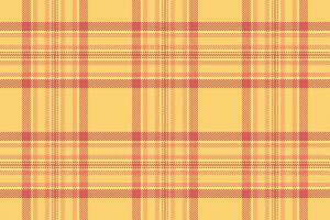Fabric plaid textile of tartan pattern vector with a seamless check background texture.