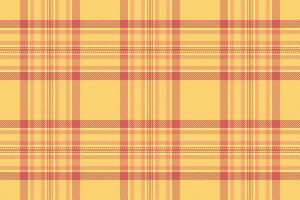 Fabric plaid textile of tartan pattern vector with a seamless check background texture.