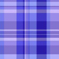 Comfortable seamless textile vector, grunge check plaid texture. Thin pattern tartan background fabric in indigo and blue colors. vector