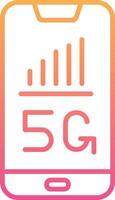 5g teléfono inteligente vecto icono vector