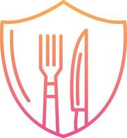 Cutlery Shield Vecto Icon vector