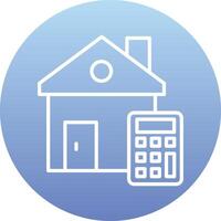 House Cost Calculator Vecto Icon vector