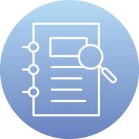 Notepad Search Vecto Icon vector