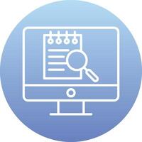 File Search Computer Vecto Icon vector