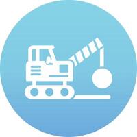 Demolition Truck Vecto Icon vector