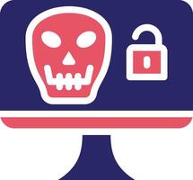 Computer Hacked Vector Icon Vector Icon
