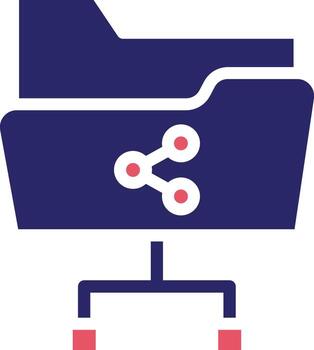 icono de vector de carpeta compartida
