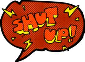 comic book speech bubble cartoon shut up symbol png