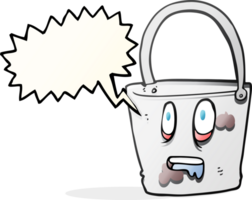 speech bubble cartoon bucket png