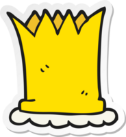 pegatina de una corona de dibujos animados png