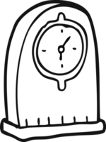 black and white cartoon old clock png