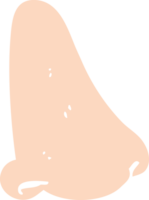 flat color illustration of a cartoon human nose png