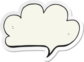 sticker of a cartoon cloud speech bubble png