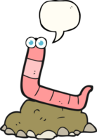 Sprechblasen-Cartoon-Wurm png