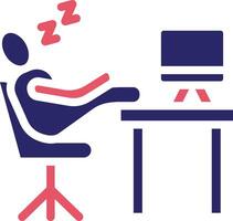 Lazy Work Vector Icon