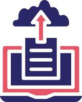 Upload File on Cloud Vector Icon