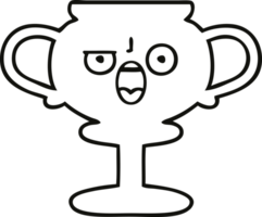 line drawing cartoon trophy png