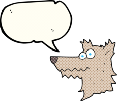 comic book speech bubble cartoon wolf head png