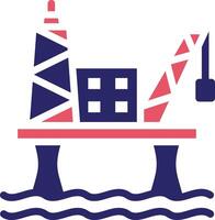 Oil Platform Vector Icon